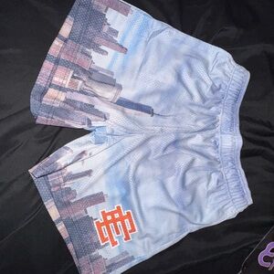 Eric Emanuel Blue Athletic Skyline Shorts